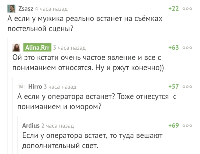 Проблемы постельных сцен - Скриншот, Комментарии, Съемки, Оператор, Комментарии на Пикабу