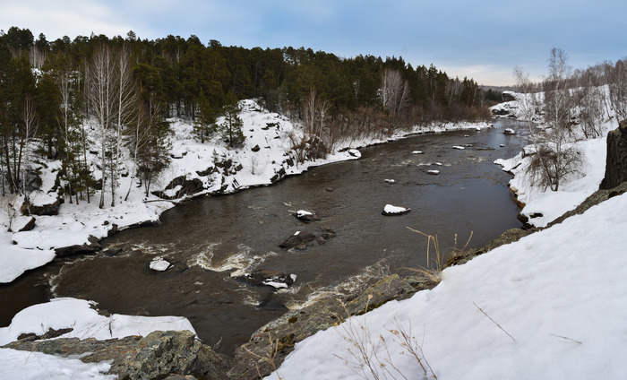 River. Panorama. - My, River, Nature, Панорама, Forest, Nikon, beauty of nature, Ural