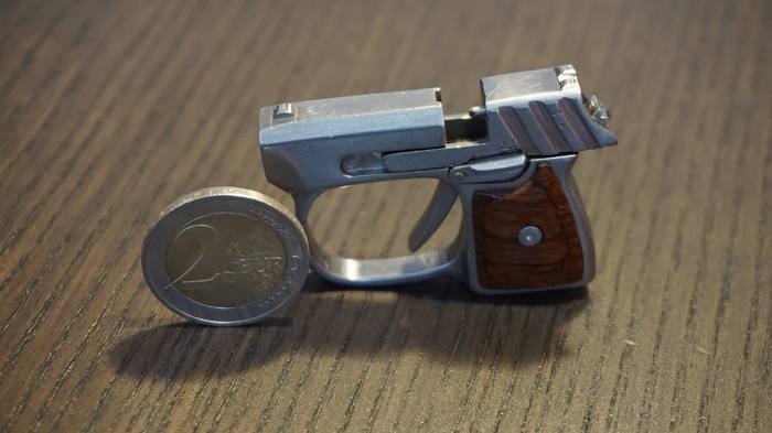 Miniature Pistol Keychain - My, Hobby, Weapon, With your own hands, Miniature, Firearms, Article, Video, Longpost