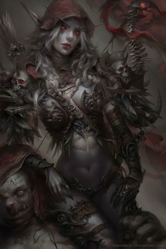 Sylvanas - Warcraft, Sylvanas Windrunner, Banshee, Wow, Art