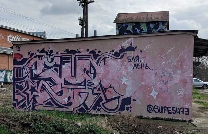 The coolest graffiti I've ever seen! - My, Krasnodar, Graffiti, Flax