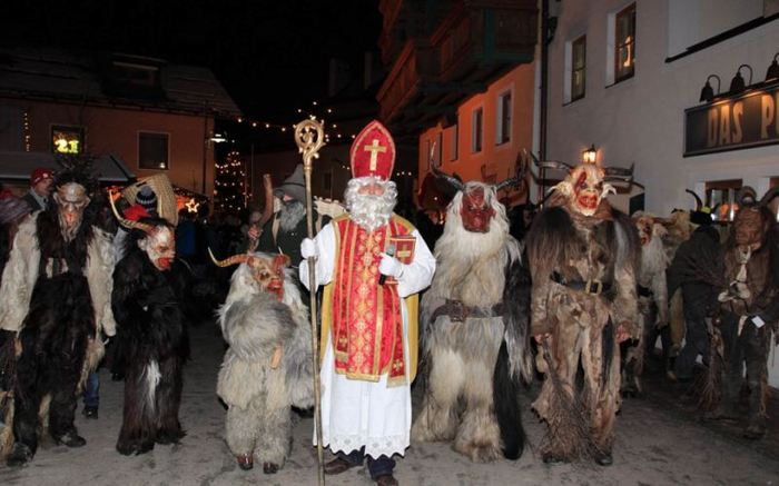 ALPINE TALE - My, Krampus, Santa Claus, Paracelsus, , Skiing, Crap, Deer, Longpost, Deer