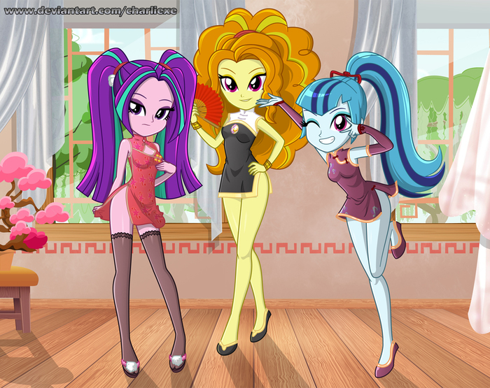 We Are Dazzling! My Little Pony, Equestria Girls, Dazzlings, Aria Blaze, Adagio Dazzle, Sonata Dusk, Charliexe