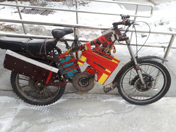 DIY electric motorcycle - With your own hands, From improvised means, Insulating tape, , Longpost