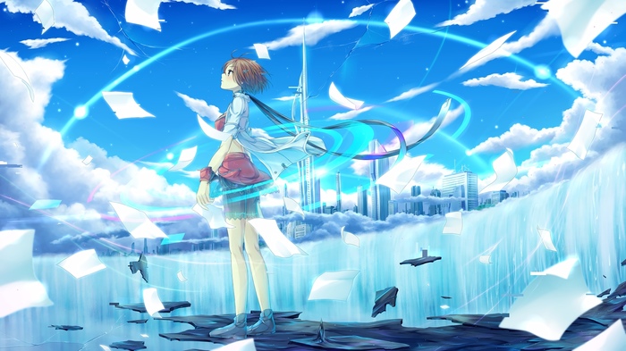 What a pleasant breeze... - Anime, Not anime, Vocaloid, Meiko, Anime art