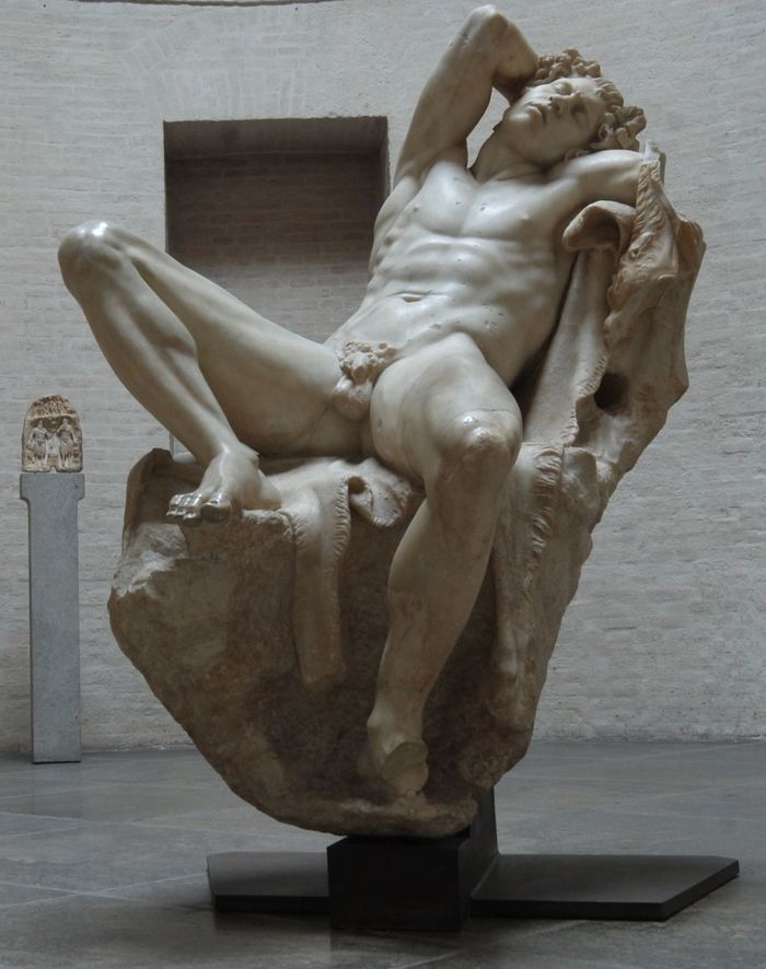 Faun Barberini or Drunken Satyr - Longpost, Sculpture, Marble, Satyr, NSFW, Faun