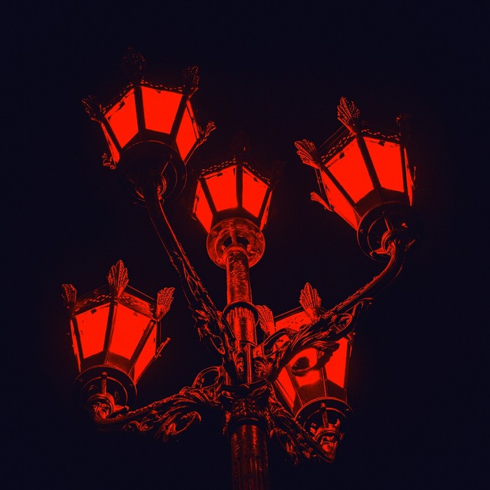 Lantern in the night - My, Lamp, Night, Amateur photography