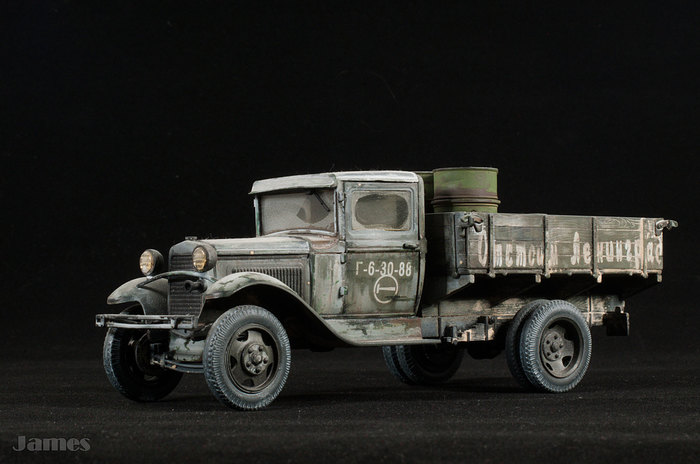 GAZ-AA Lorry - My, Stand modeling, Gaz-Aa, Semi-and-a-half, Models, Weathering, The road of life, Longpost