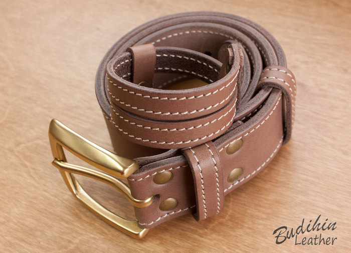 Women's belt and bracelet - My, Natural leather, Handmade, With your own hands, Belt, A bracelet, Leather, Leather belt, Longpost