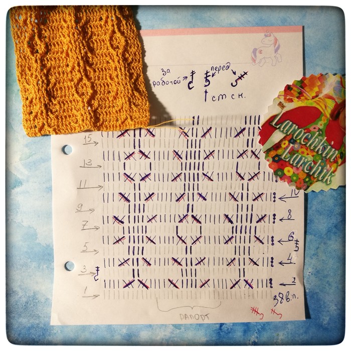 Гуляет в инете красивый узор, но схема к нему не та! Это мой мой вариант.