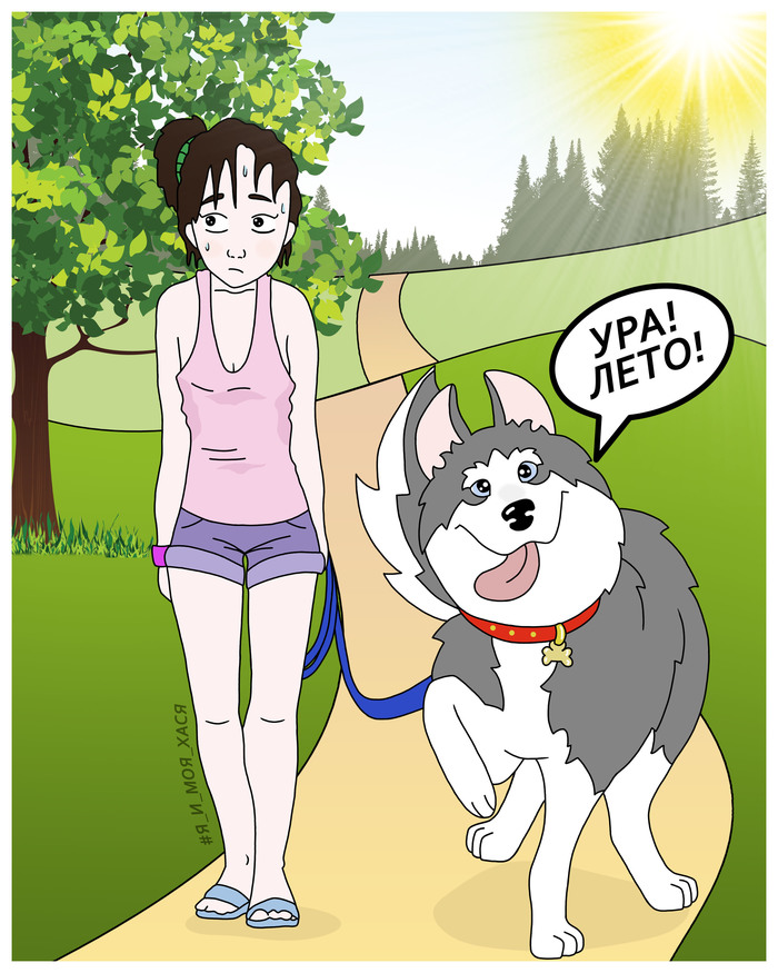 Seasons - My, Me and my hasya, Dog lovers, Husky, Siberian Husky, Dog, Web comic, Longpost, Seasons, Comics