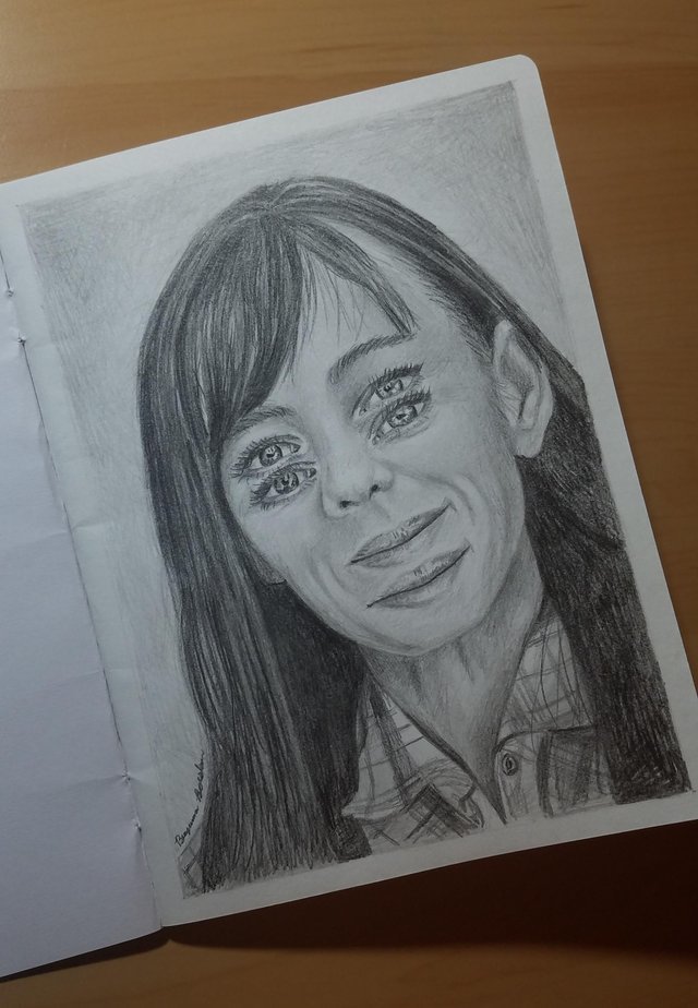 talent what to say - Pencil drawing, Portrait, There are double visions in his eyes