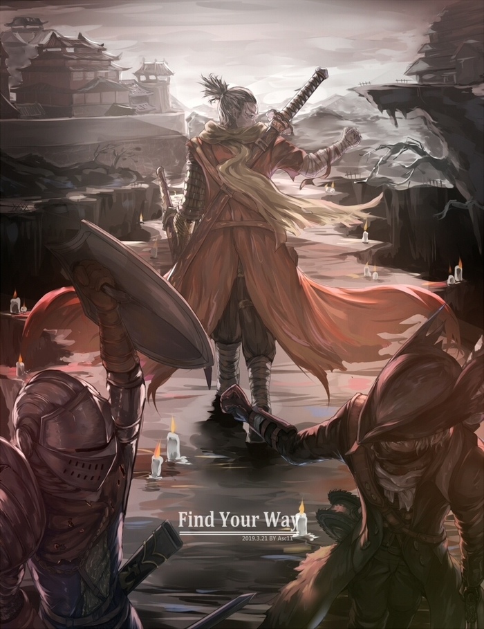 Find your way - Dark souls, Bloodborne, Sekiro: Shadows Die Twice, Art