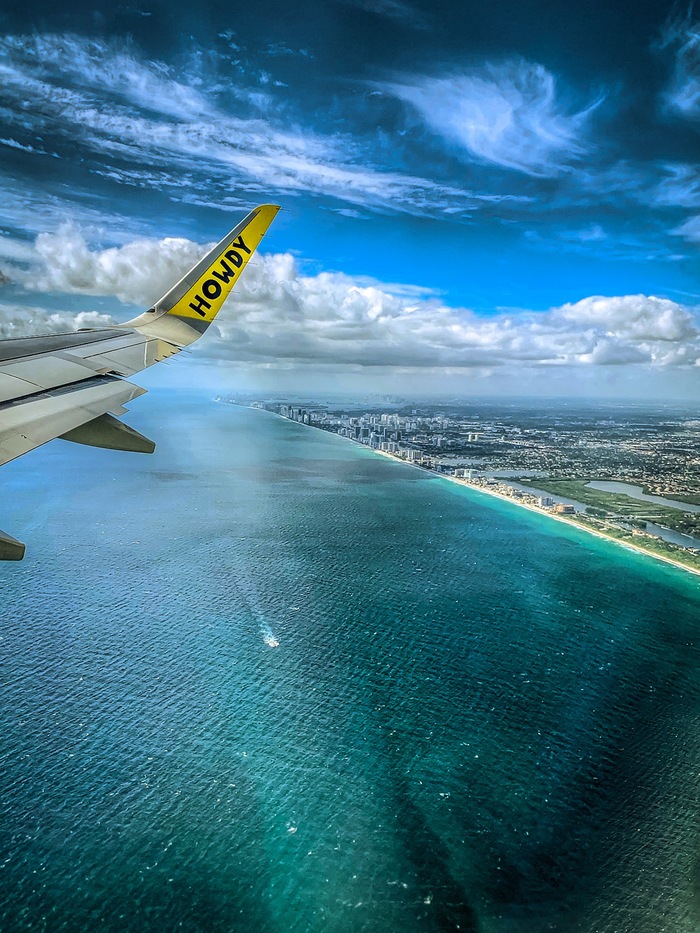 When I accidentally got a seat by the window :) - My, Miami, The photo, Beach, Airplane