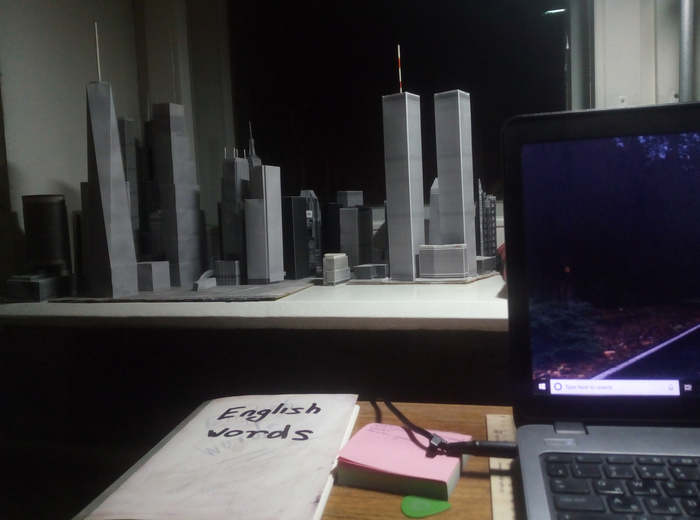 New York on the windowsill - My, New York, Paper modeling, Town, Hobby, Modeling, Longpost, Papercraft