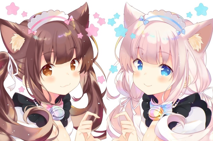 Артик - Anime Art, Nekopara, Неко, Чокола, Ванилла, Шоколад, Ваниль