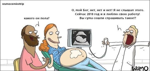 Boy or girl? - Wulffmorgenthaler, Comics, Pregnancy, Parents, Doctors, Ultrasound, Floor