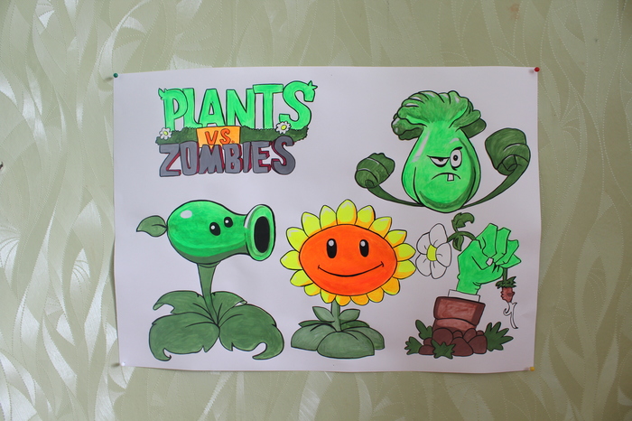  . Plants vs. Zombies A1 (594  841) .      .  , , Plants vs Zombies, , ,   