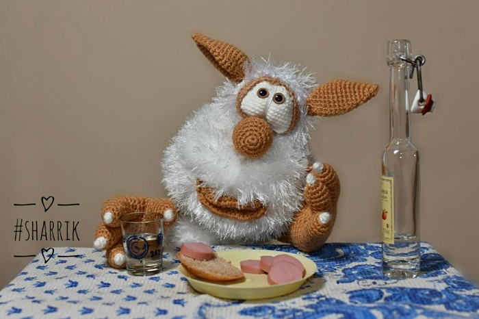 Beloved Buba - My, Booba, Frame toy, Toys, Knitted toys, Soft toy, Longpost