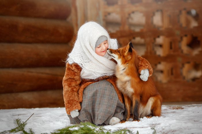 All in coats! - Fox, Winter, Children, PHOTOSESSION, Longpost