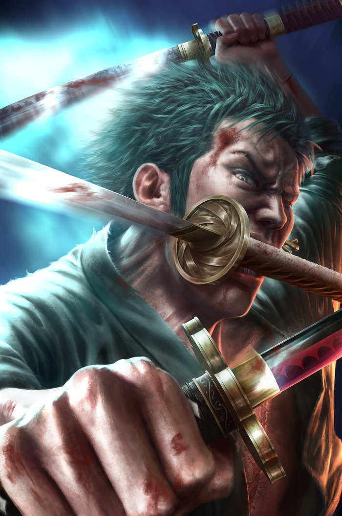 Roronoa Zoro - Аниме, Anime Art, Арт, One Piece, Roronoa zoro, Катана, Namkoart