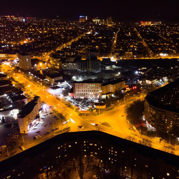 Night city - Night city, Odessa, Quadcopter, DJI Mavic Air