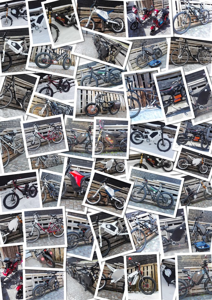 I picked up pictures of electric bikes for the last two years from the same angle. - My, Master, A bike, Electric bike, With your own hands, The photo, Needlework, Longpost