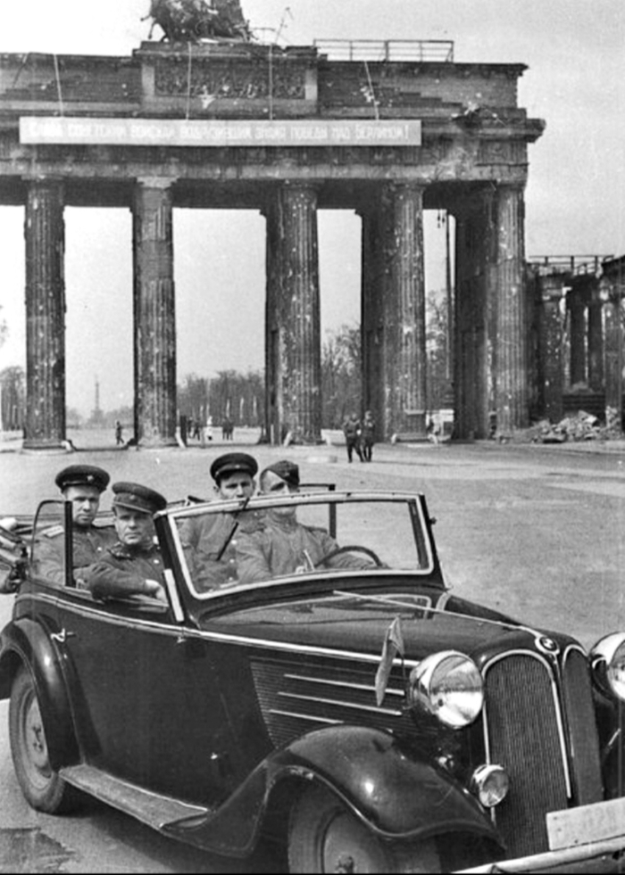 Captured BMW, 1945. - Trophy, 1945, Auto, Historical photo, Berlin, The Great Patriotic War, Bmw