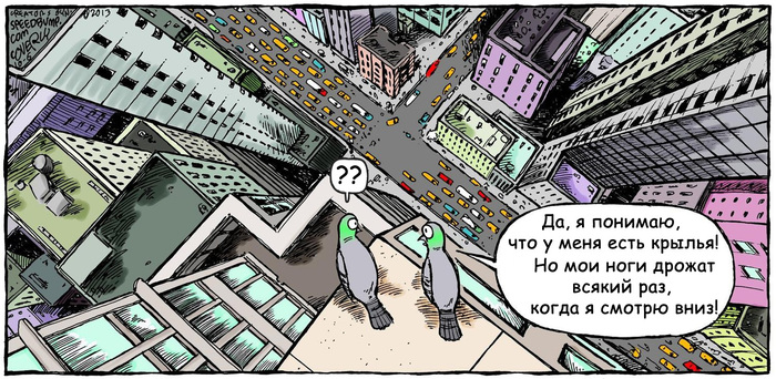 Acrophobia - Acrophobia, Birds, Comics, Coverly