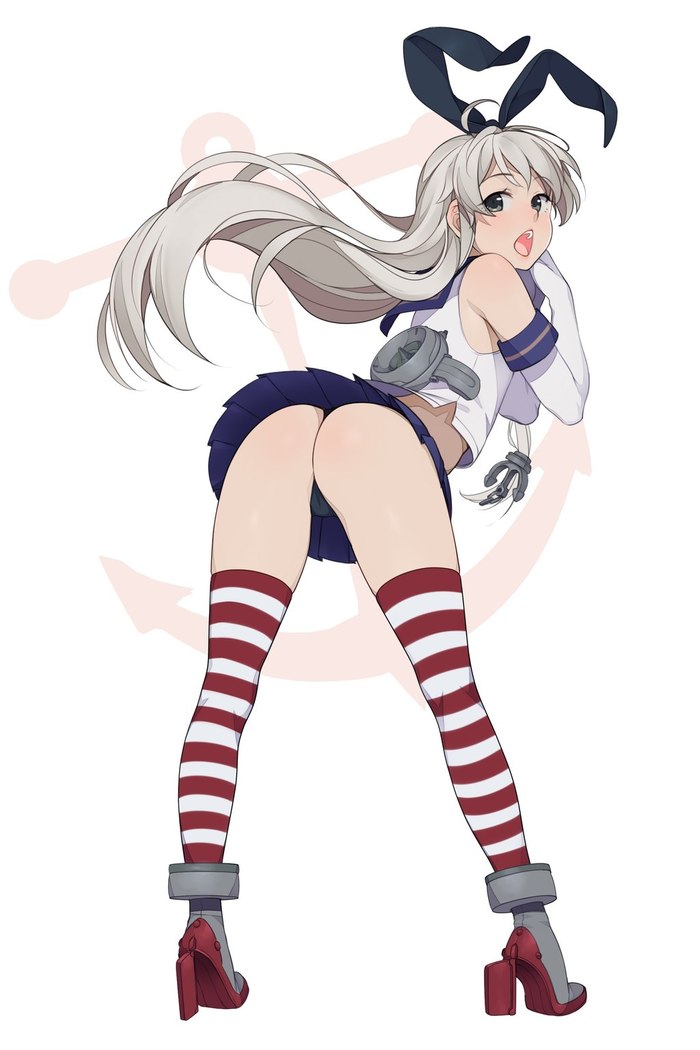 Shimakaze - NSFW, Kantai collection, Shimakaze, Etty, Pantsu, Anime art, Anime, Art