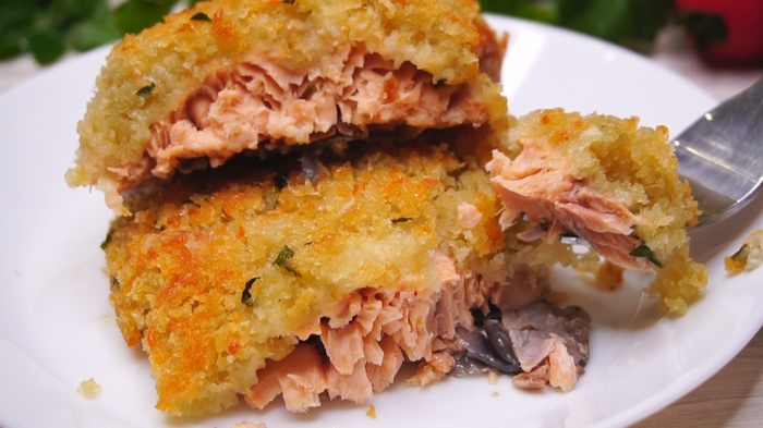 Рыба запеченная под хлебной корочкой