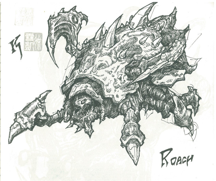 Zerg sketches from a Chinese artist. - Starcraft, Zerg, Drawing, Sketch, Computer games, Longpost