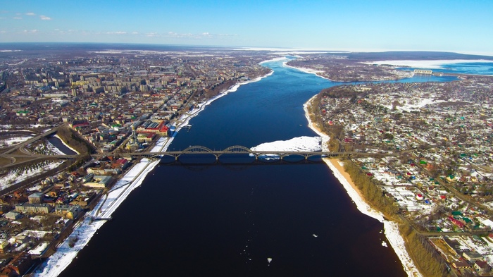 Fishburg - Рыбинск, Волга, Мост, Река, Река Волга