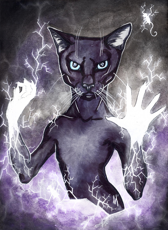 Thunder cat. - My, cat, Power, Drawing