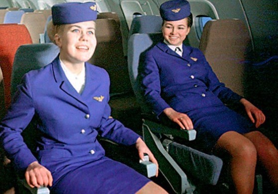 Stewardesses of the Soviet Union. - the USSR, Story, Old photo, Stewardess, Airplane