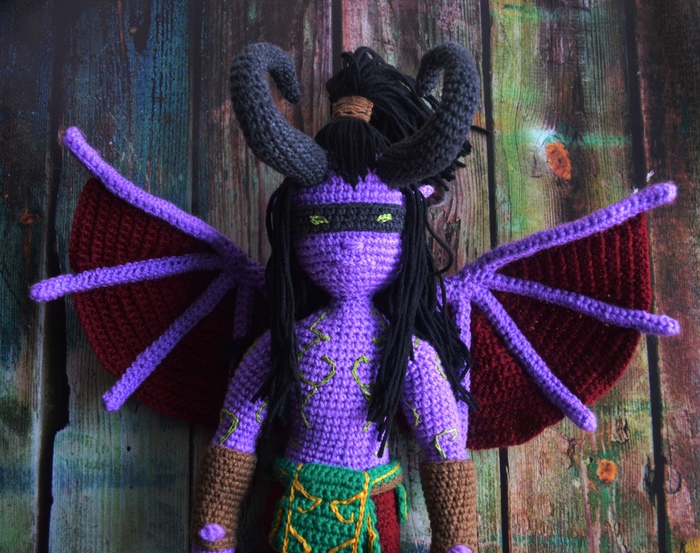 Illidan Stormrage - My, Needlework, Needlework without process, With your own hands, World of warcraft