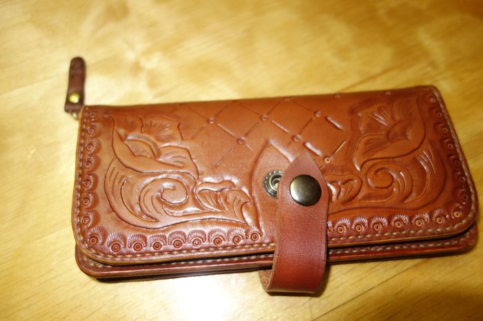 Some leather handmade - My, Handmade, Leather, Embossing on leather, Cover, Longpost, With your own hands