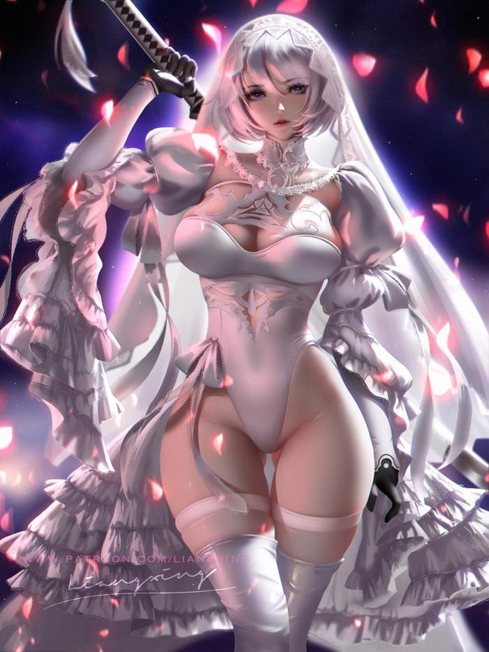 Bride 2B Art - NSFW, Art, Liang xing, NIER, NIER Automata, Yorha unit No 2 type B, Girls