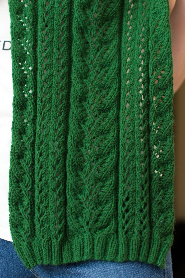 Зеленый зимний комплект. Вязание, Рукоделие с процессом, Своими руками, Шарф, Шапка, Хобби, Длиннопост