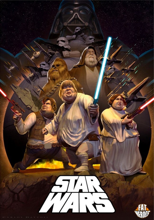 Body positivity in a galaxy far, far away - Star Wars, Poster, Body positive, Art