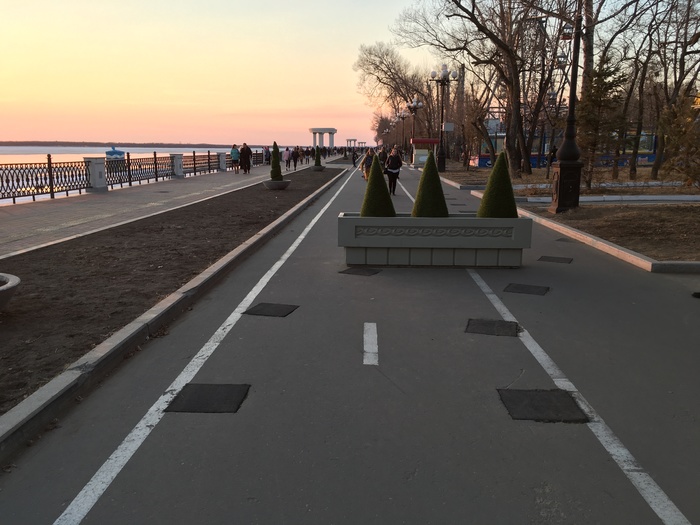 And more bike lanes - My, Khabarovsk, Embankment, Bike path