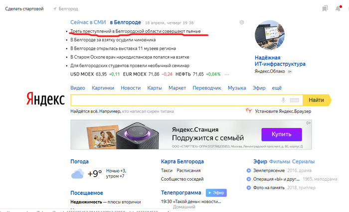 In the Belgorod region, sober people are more dangerous than drunk people!!! - My, , media, Yandex News, Media and press