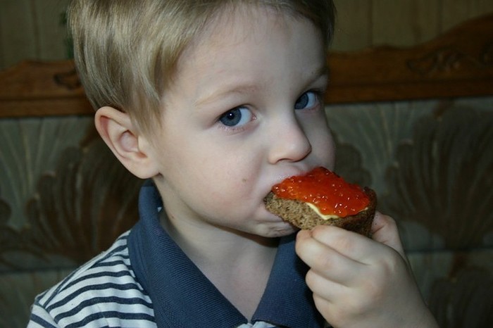 Kamchatka berry?! - Children, My, , Red caviar