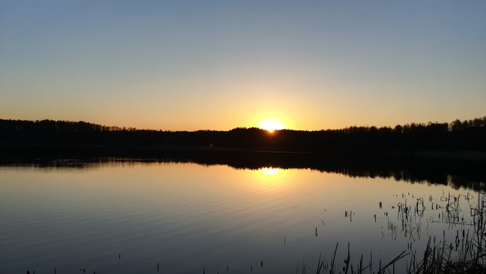 Lake Ant, Belarus - My, Lake, Sunset, Mobile photography, Nature