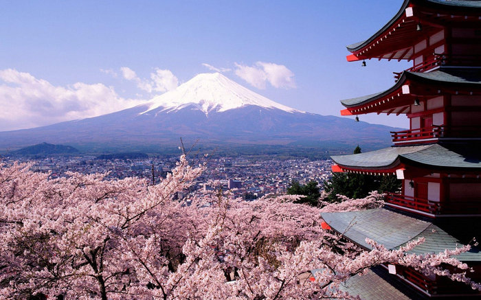 Fascinating Fujiyama - The mountains, Nature, Fujiyama, Japan, Volcano, Sakura, beauty