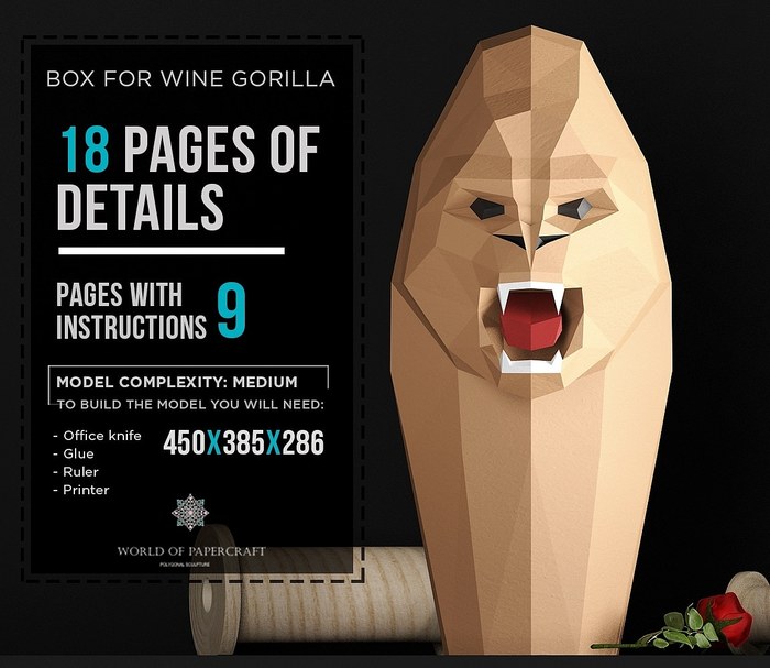 Free wine box - Papercraft, , Is free