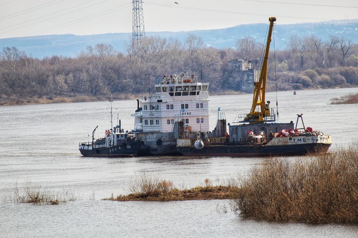 buoy stacker - My, Dzerzhinsk, The photo, Buoy, River, Tow