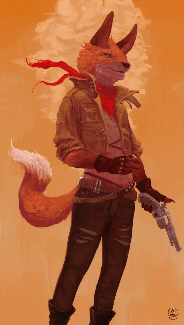 Reloading - Furry, Furry art, Furry fox, Recharge, Revolver, Neungsonie