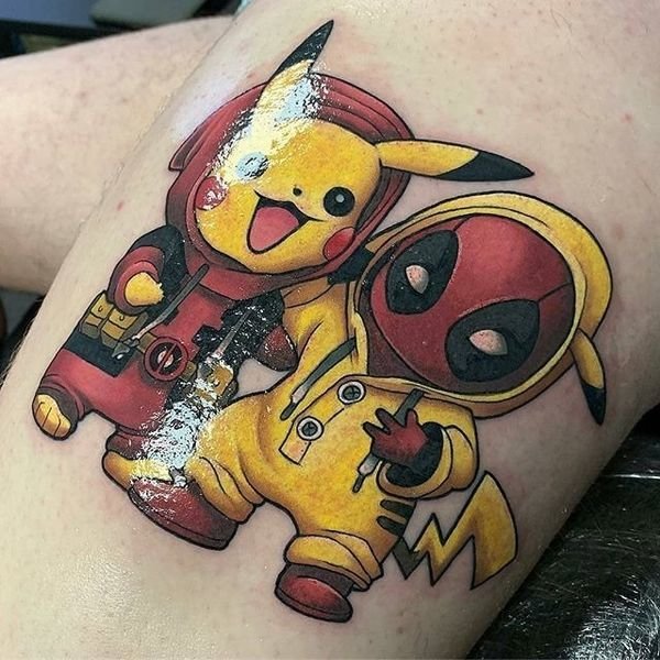 One vote for two - Pikachu, Deadpool, Deadpool, Tattoo