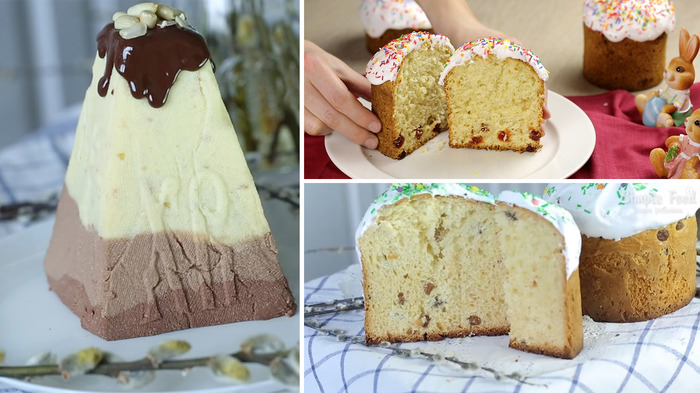 3 Easter recipes for the Holiday table - My, Recipe, Video recipe, Easter, , Kulich, Video, Longpost